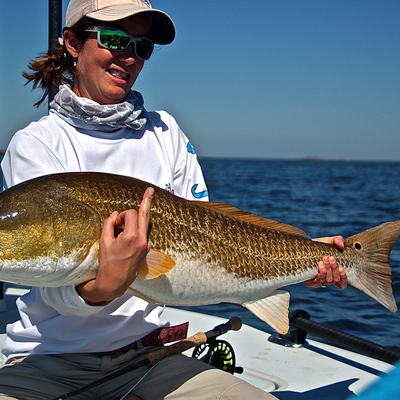 Biggest redfish in Louisiana on fly